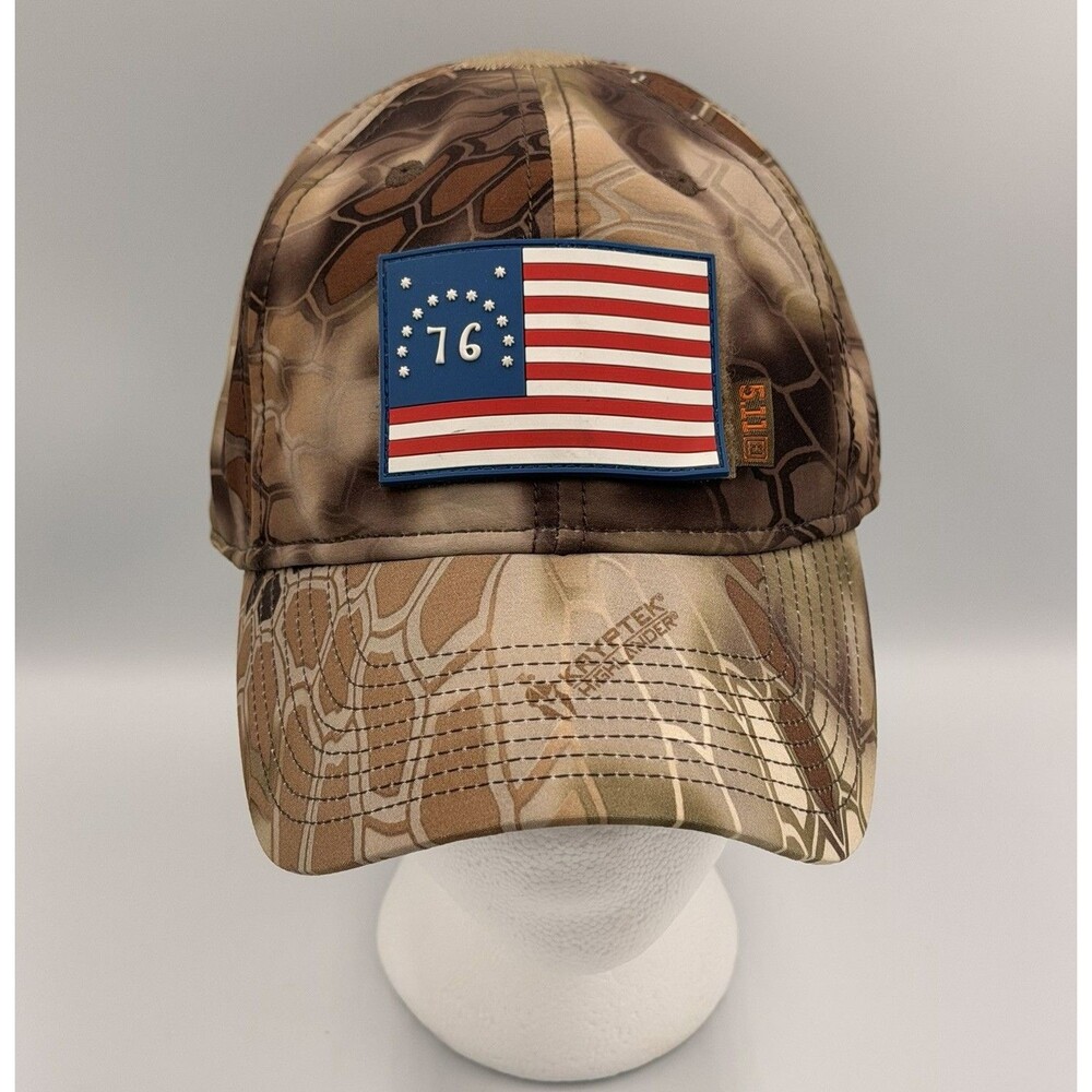 5.11 Tactical Kryptek Highlander Camo Hat Cap 89075 76 Flag Patch One Size